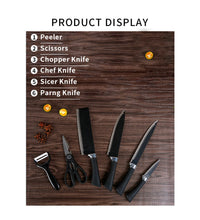 Stainless steel knife set with multi-functional tools