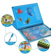 Magic water coloring book with doodle pen