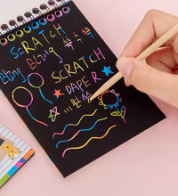 10-page scratch paper book, rainbow theme