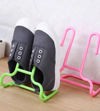 Space-Saving Drying Shelf with Shoe and Hanger Stand