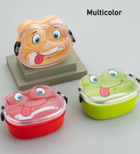 Frog Lunch Box with Two Layers and Spoon