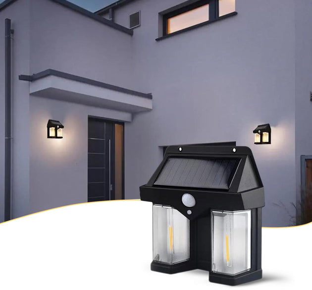 Outdoor Solar Wall Lamp Outdoor Waterproof High Quality Lamp Induction Garden Lamp Garden Villa Night Lamp Double Lamp Light (1 Pc)