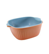 Plastic storage container with handles