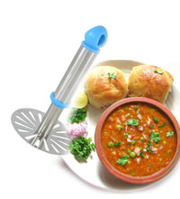 Single piece Ganesh masher for potatoes and pav bhaji, plastic handle, oval shape.