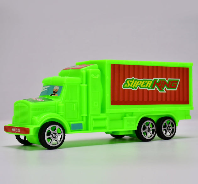 Plastic cargo truck toy for kids, colorful design