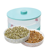 Ganesh sprout maker bean bowl, 1800 ml, shown from multiple angles.