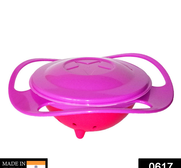 Toddler gyro bowl with 360-degree rotation, spill-proof and portable for easy feeding.