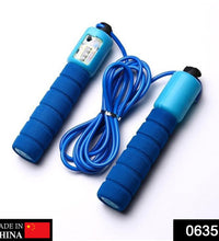 Skipping rope with electronic counter for exercise.