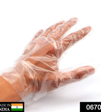 Clear plastic gloves