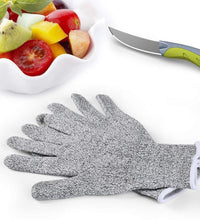 Multicolor safety gloves for cutting and industrial use.