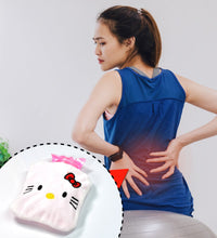 White Hello Kitty hot water bag for menstrual cramps