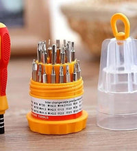 Comprehensive screwdriver kit with magnetic bits.