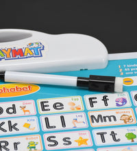 Alphabet learning pad with play mat and music