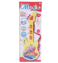 Mini guitar in bright colors, designed for joyful music experience