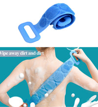 Bathing brush with silicone scrubber