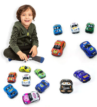 Mini pull back cars in assorted colors, great for kids' playtime.