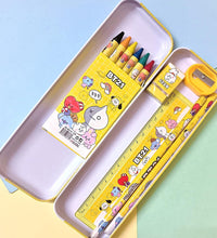 Kids' stationery set with pencil box and erasers, 12-piece school kit