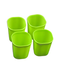 Plastic glass set, lightweight and durable, pack of 4.