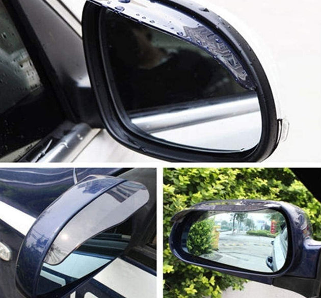 1 Pair Mirror Rain Protector Car Rearview Mirror Rain Blades Car Back Mirror Eyebrow Rain Cover Car Rearview Mirror Eyebrow Covers Flexible Protection Rainproof Decoration Accessories (2 Pcs set)