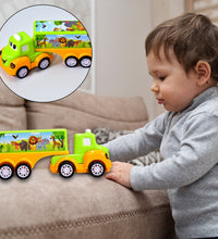 Colorful green and yellow toy truck for kids