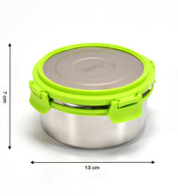 Round stainless steel lunch box