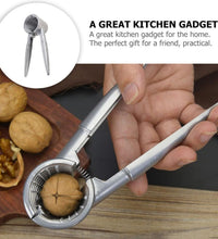 Walnut cracker with plier mechanism, suitable for pecans and almonds