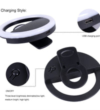 Compact selfie ring light, ideal for video calls