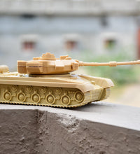 Army tank toy, pull back feature, close-up of details