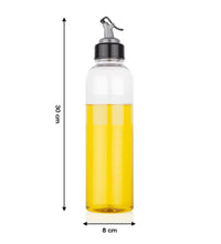 Clear oil dispenser with lid and drip-free spout, 1 liter capacity