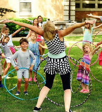 Interlocking fitness hoop with adjustable size options