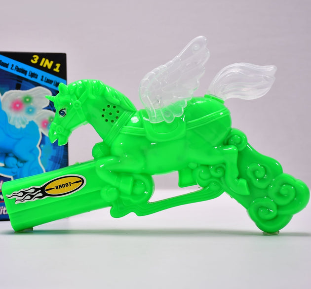 Laser light effect toy gun for kids, bright colors