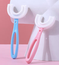 U-shaped large toothbrush for easy kids' dental care