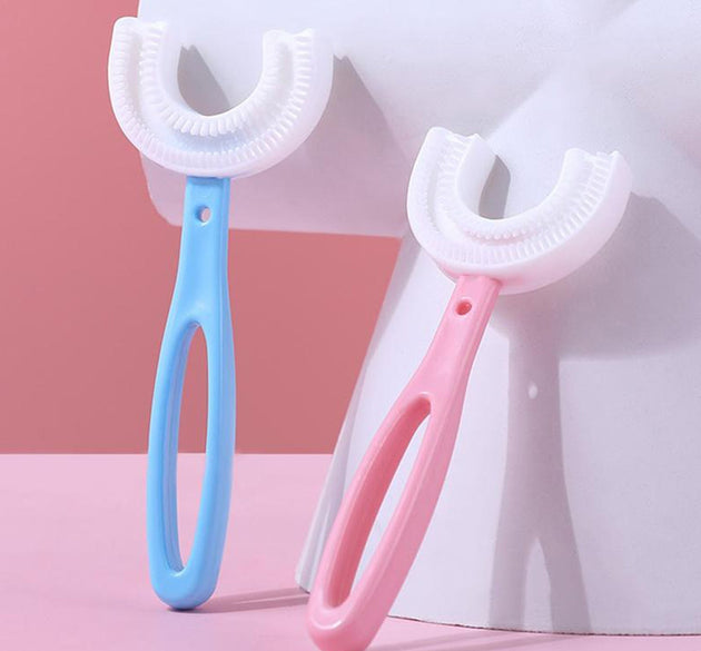 U-shaped large toothbrush for easy kids' dental care