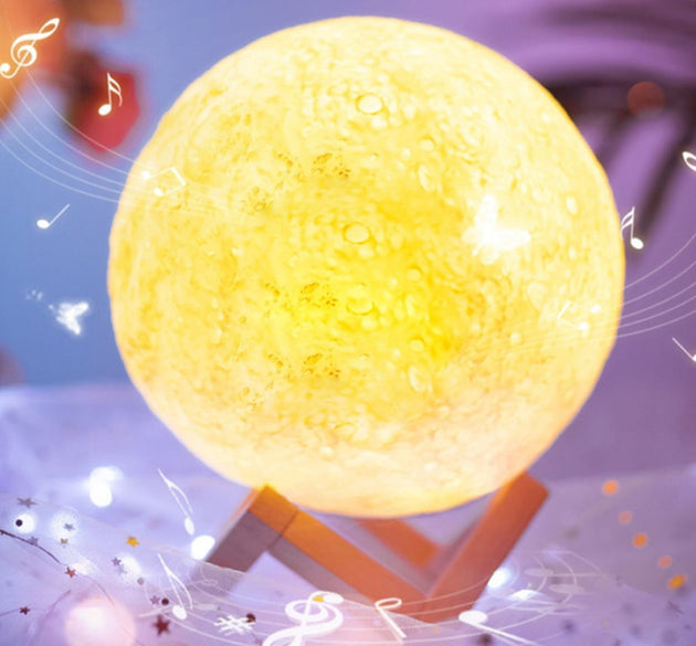 Adjustable brightness 3D moon lamp with touch control