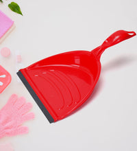 Dustpan set with long handle for easy cleaning.