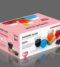 Diamond shaped party glass