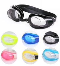 Anti-fog swimming goggles with nose plug