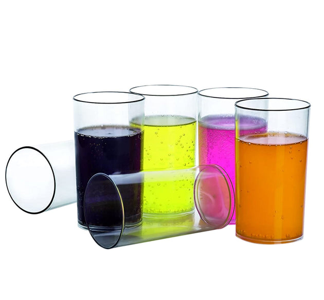 Heavy unbreakable clear plastic glasses