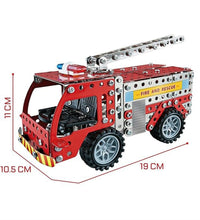 Creative Metal Fire Truck Building Set for Kids