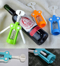 Full view of wine corkscrew and bottle opener set for efficient opening.