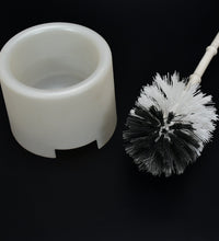 Toilet brush with holder, potted design