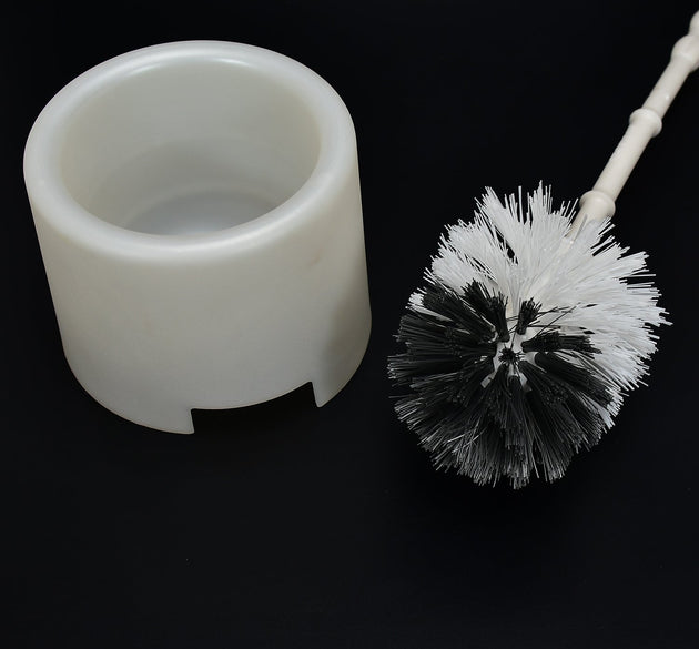 Toilet brush with holder, potted design