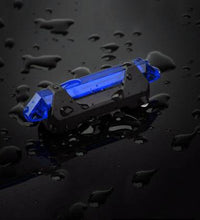 Bicycle front light with rechargeable blue LED, waterproof feature.