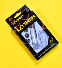 LED flashlight and laser pointer keychain