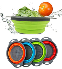 Foldable silicone strainer for kitchen