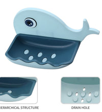 Wall-mounted fish-shaped soap holder, double-layered