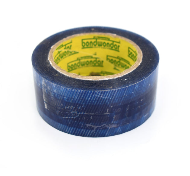 Blue packaging tape with Flipkart print for shipping.