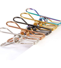 Heavy-duty stainless steel clips for hanging various items