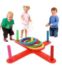 Ring toss game for kids’ fun.