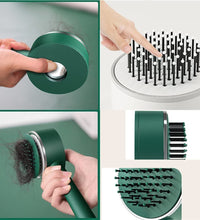 Self-cleaning hair brush